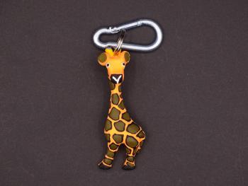 Schlüsselanhänger Kautschuk Giraffe orange